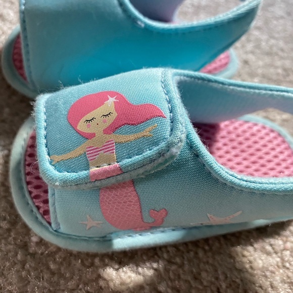 3PC Set Mermaid Bathing Suit & Sandals Baby Girl 12 mo - Picture 5 of 12